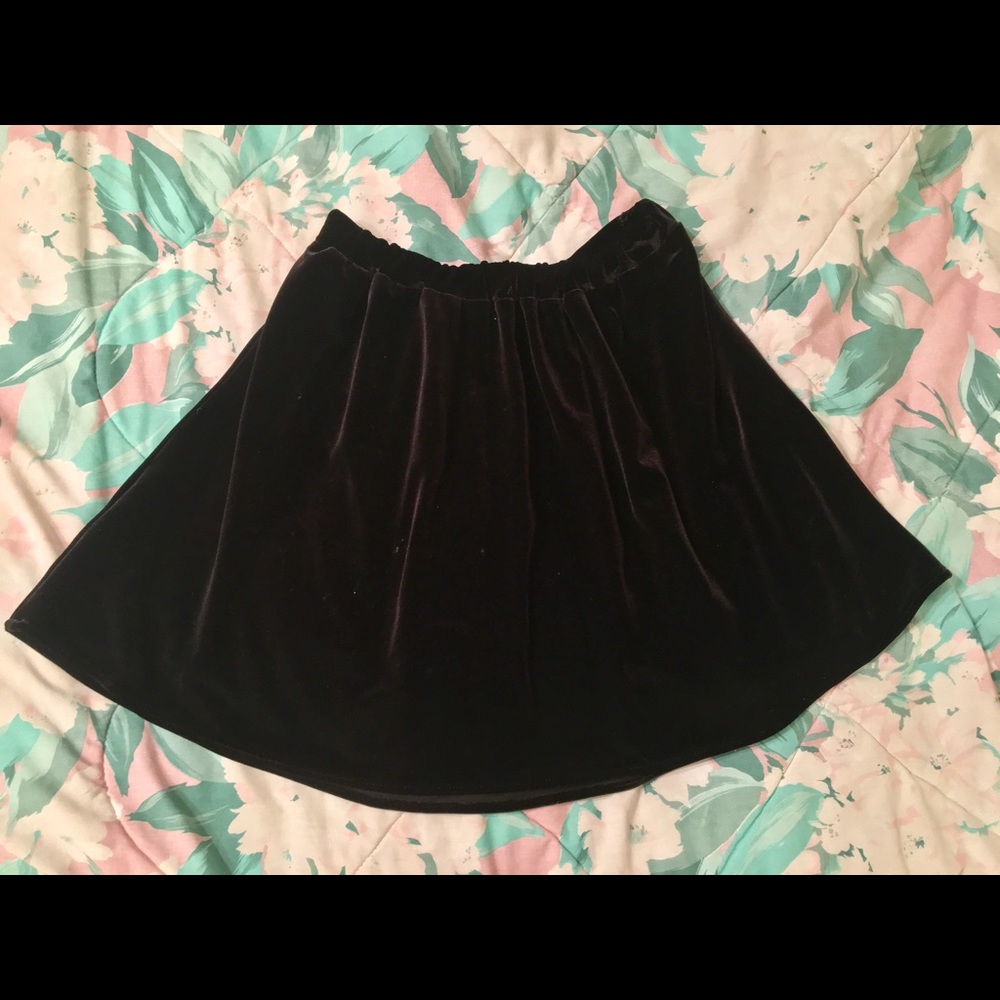 Black Velvet American Apparel Circle Skirt